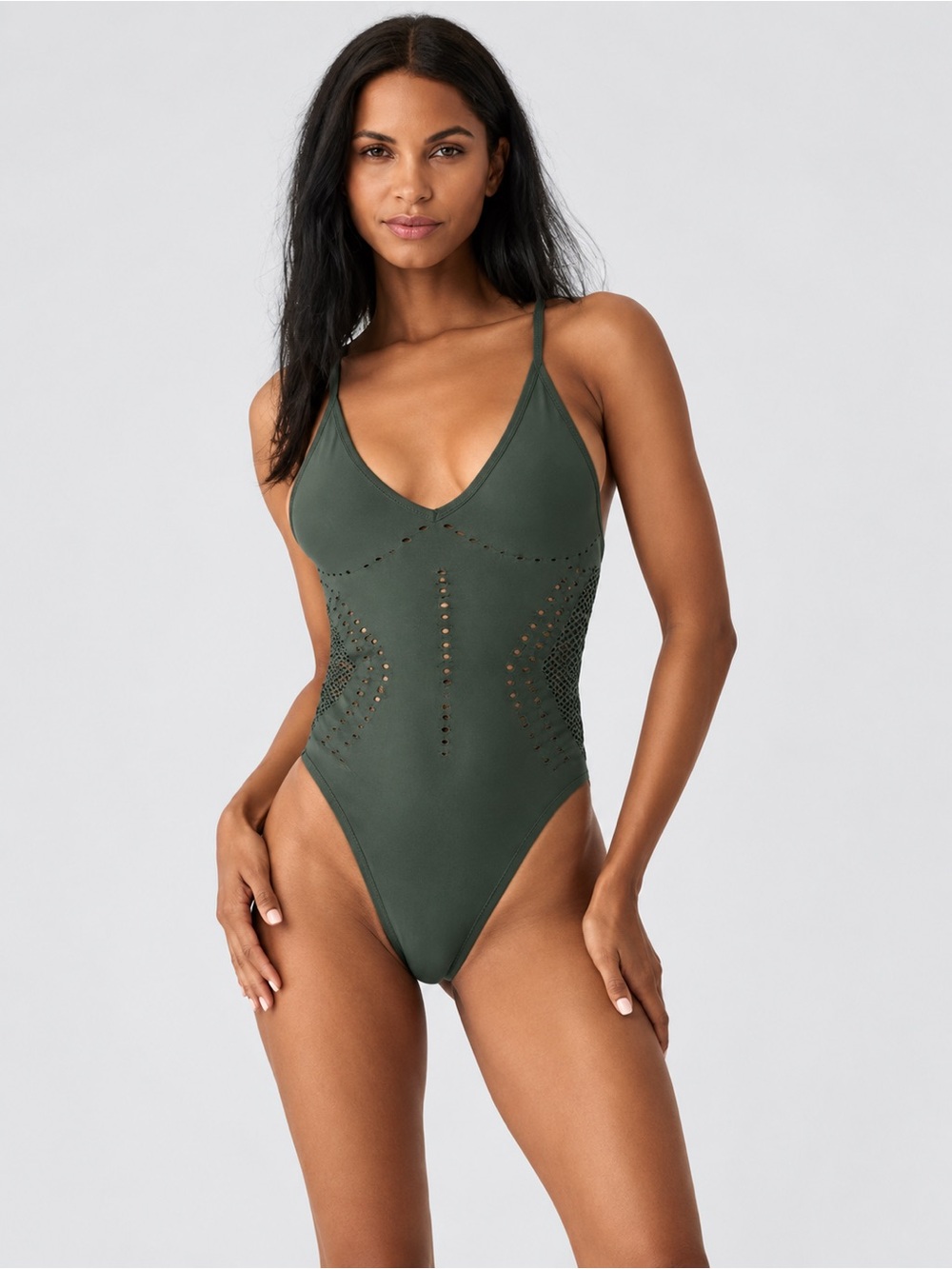 ALO Yoga Seamless Open Air V Neck Bodysuit